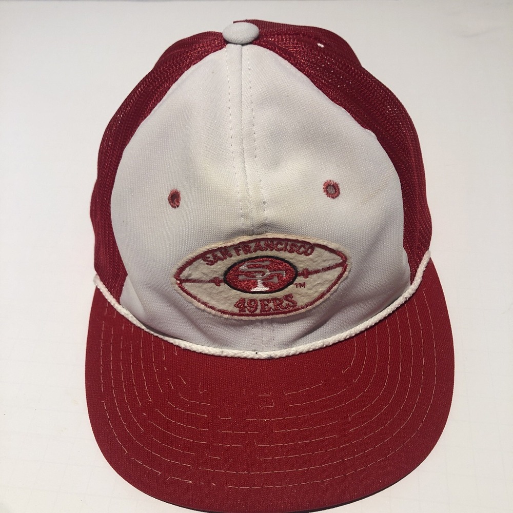 San Francisco 49ers Hat Snap Back 60s Used Rare Red White NFL Made In The USA